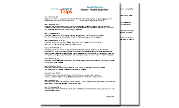 Ukraine - Russia Study Tour
